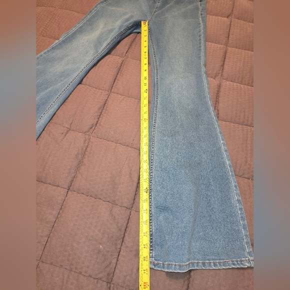 We The Free People Mid-Rise Penny Flare Stretch Denim Jeans Women's Size 28 - Picture 4 of 10